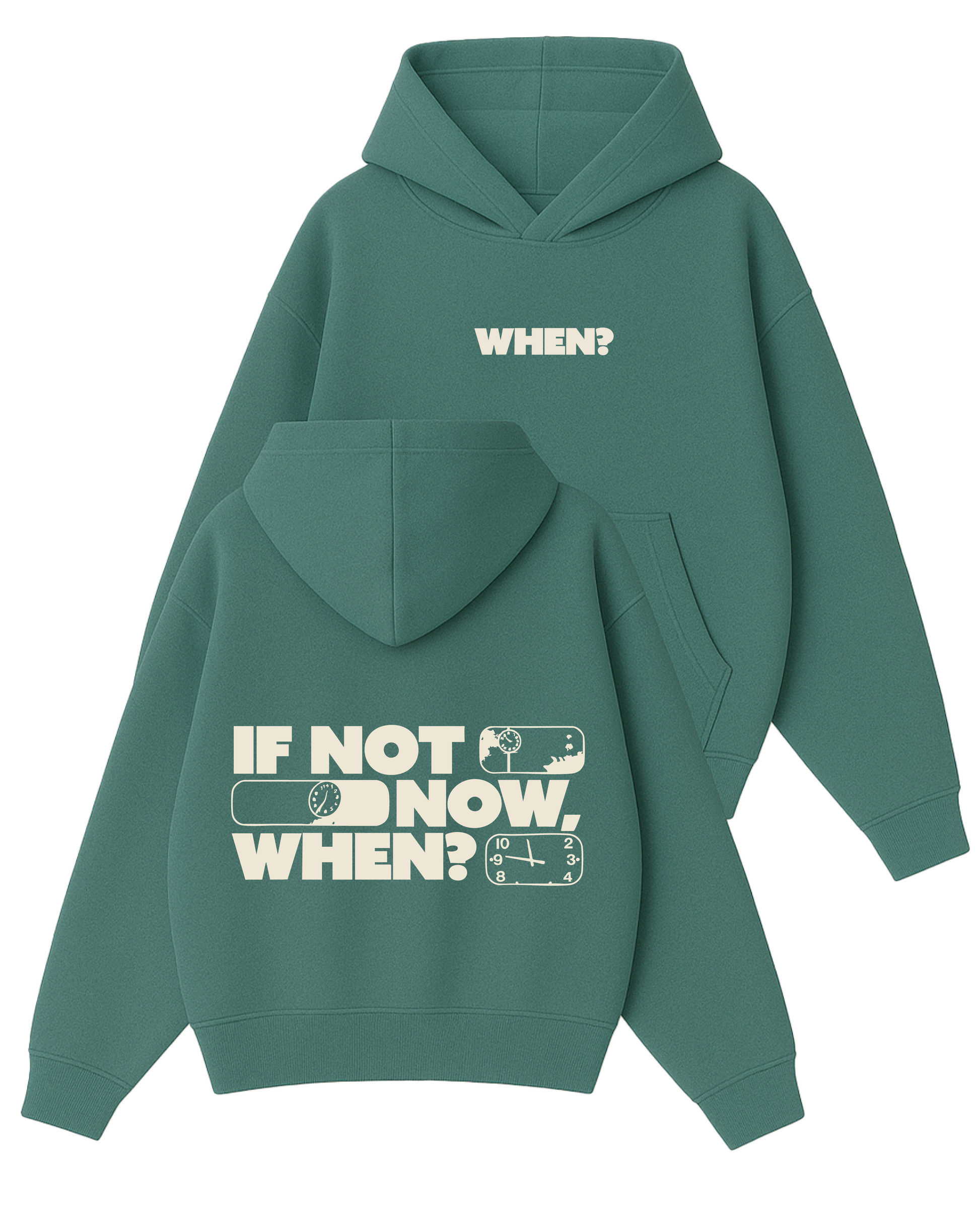 When? - Boxy Fit Kapüşonlu Sweatshirt