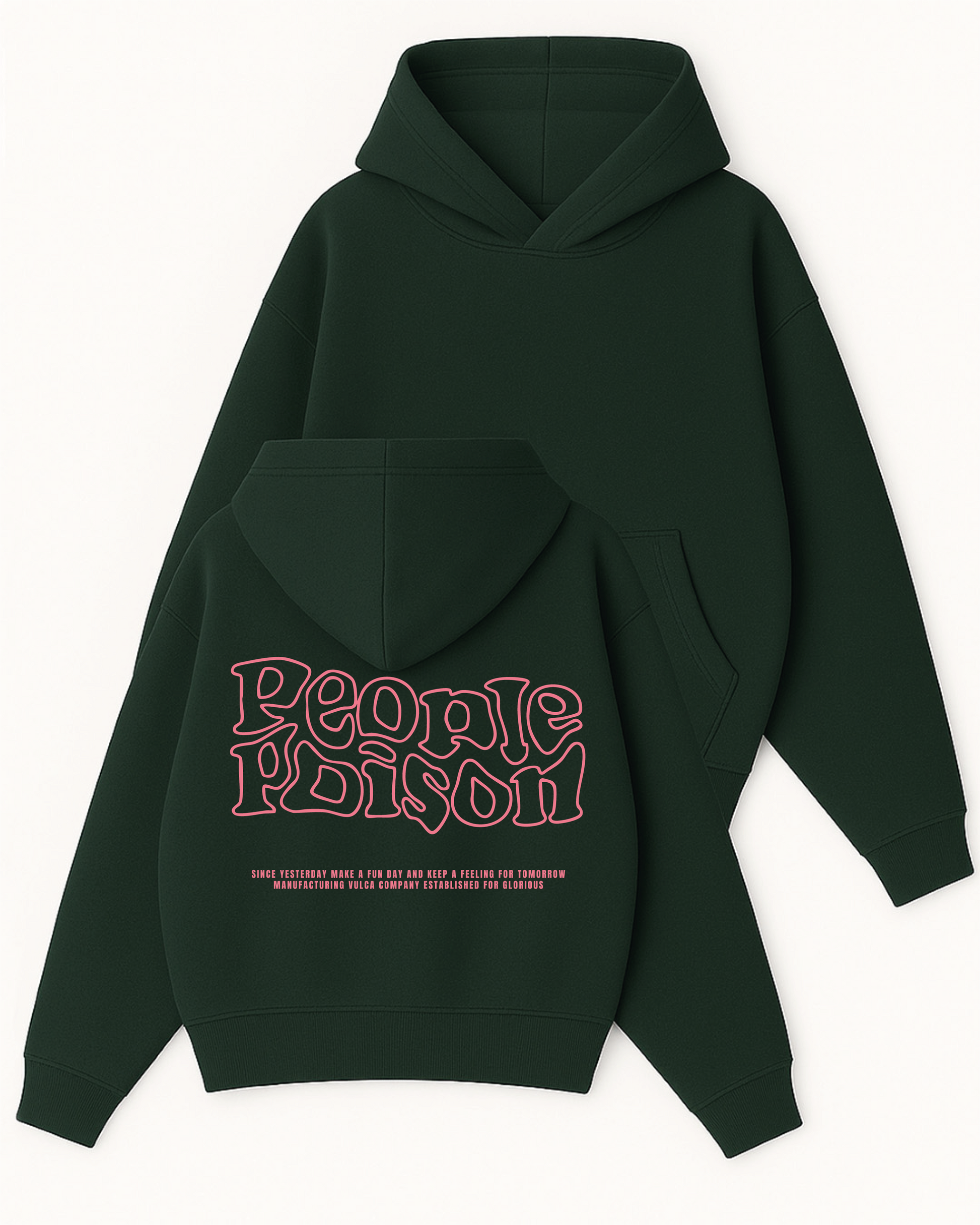 People Poison - Boxy Fit Kapüşonlu Sweatshirt