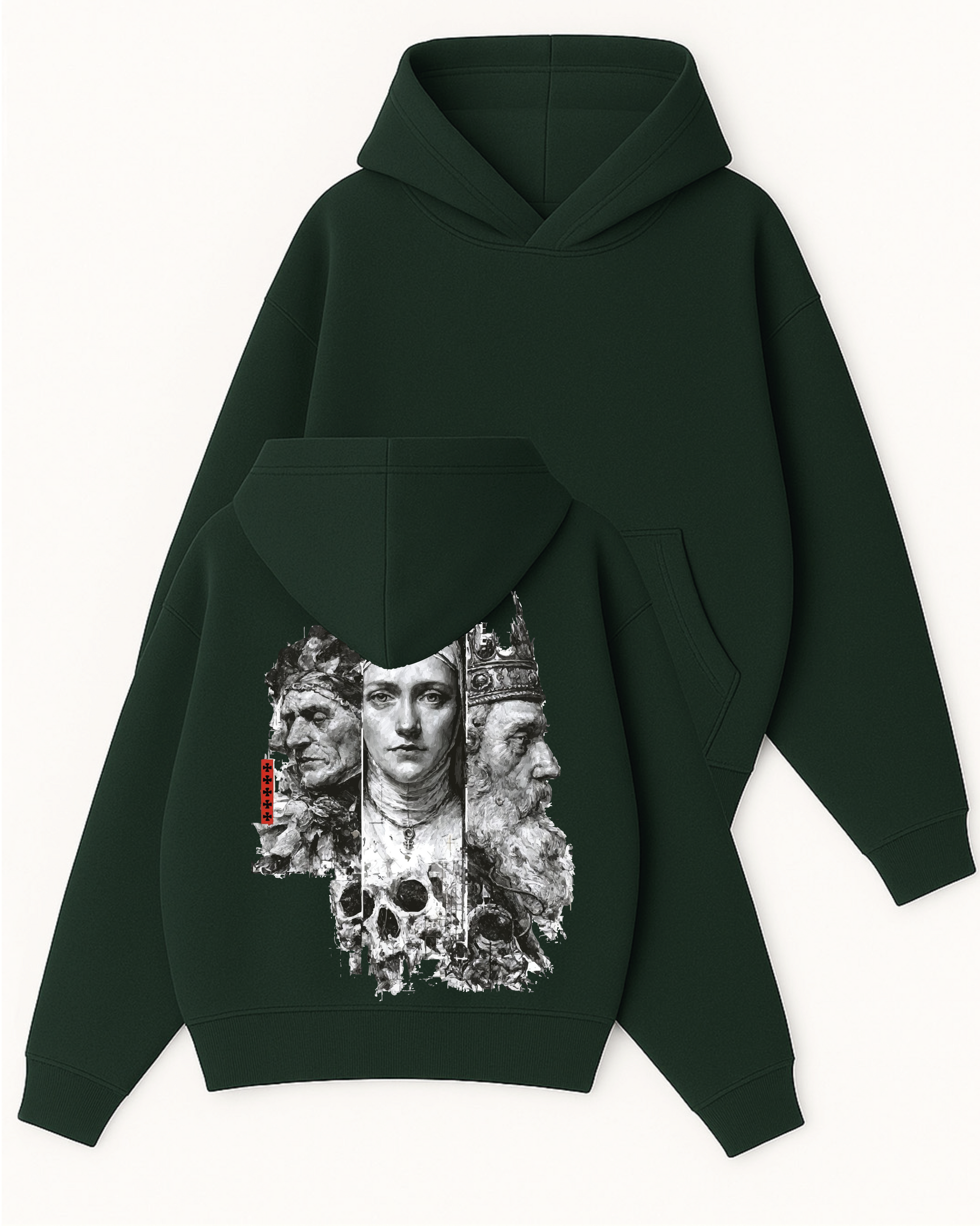 Trinity of Fate - Boxy Fit Kapüşonlu Sweatshirt