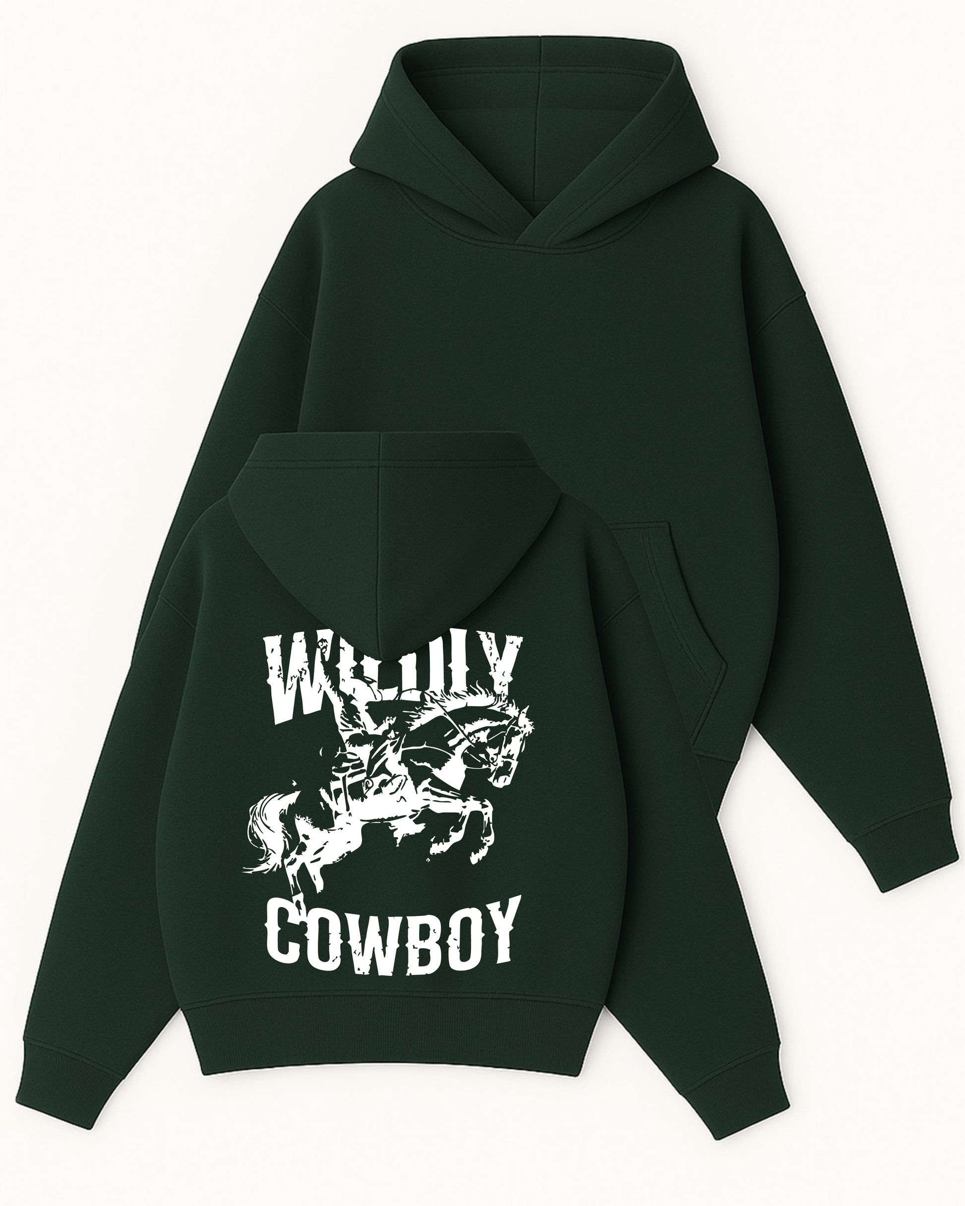 Wildiy Cowboy - Boxy Fit Kapüşonlu Sweatshirt