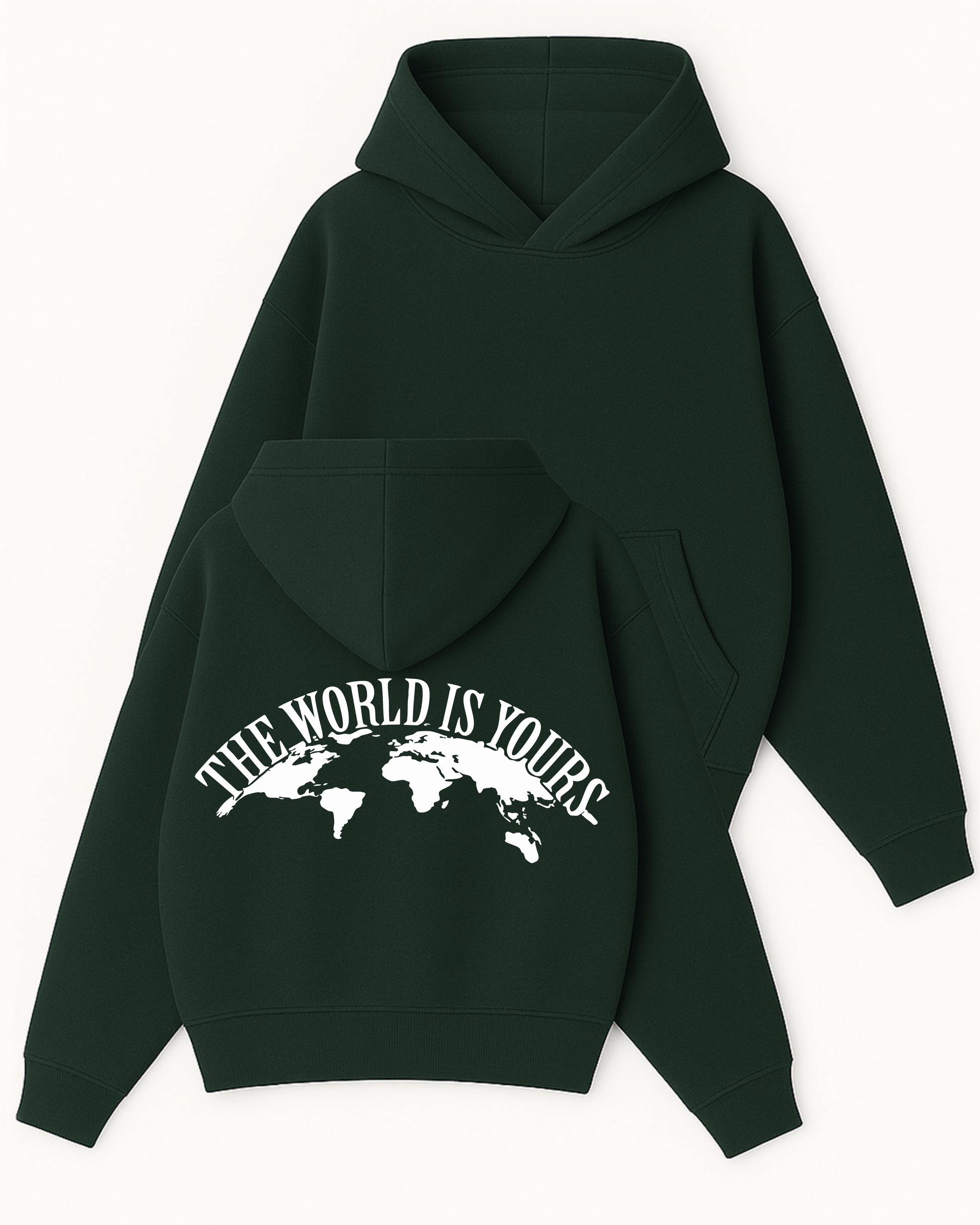 The World Is Yours - Boxy Fit Kapüşonlu Sweatshirt