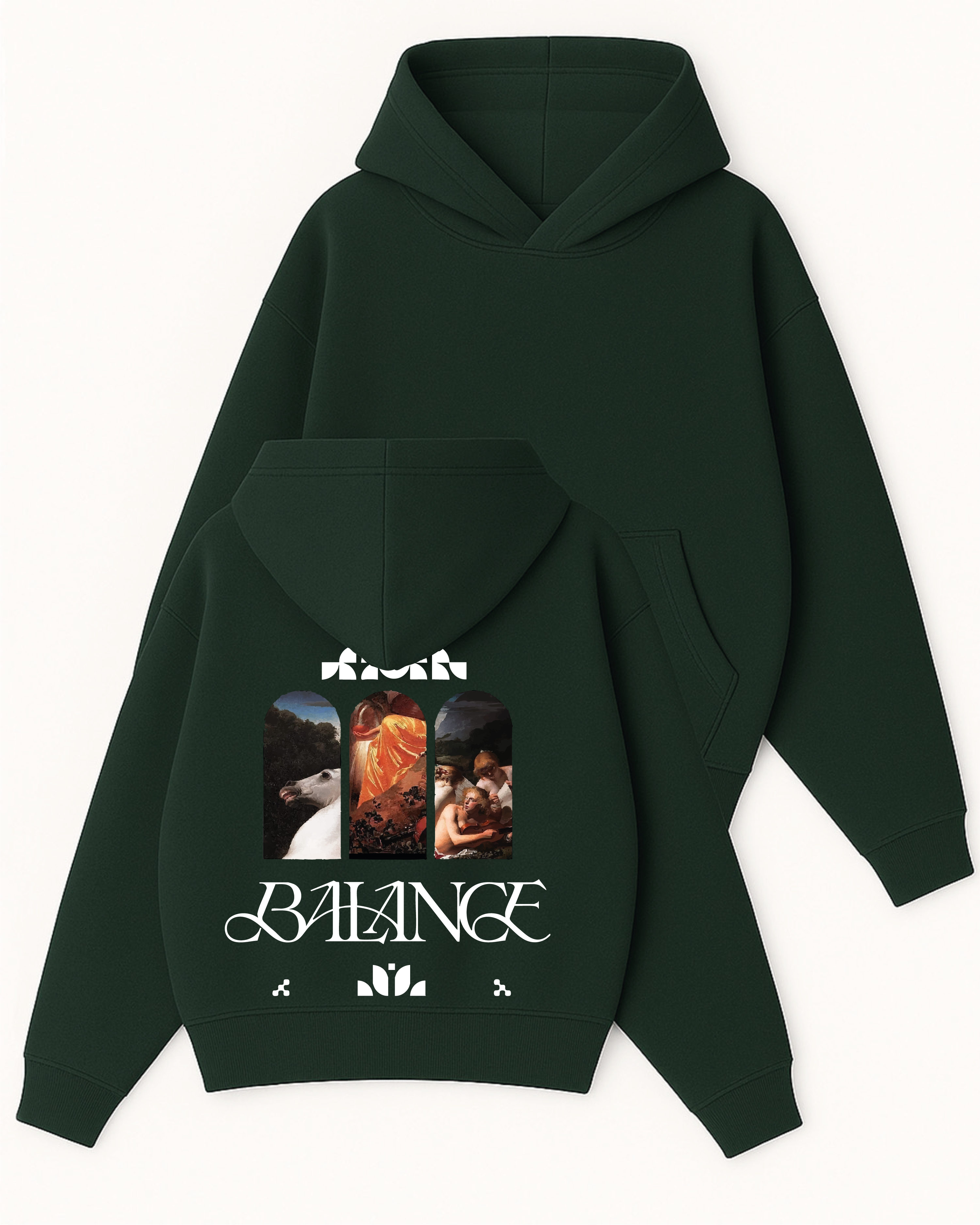 Balance - Boxy Fit Kapüşonlu Sweatshirt