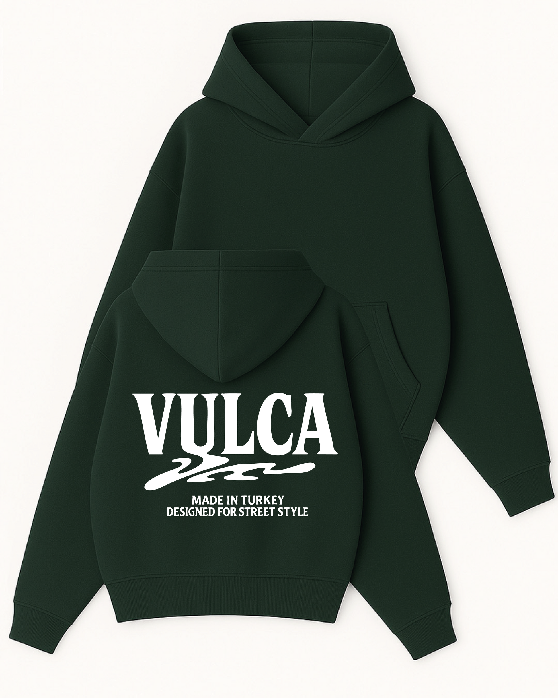 VULCA Wave - Boxy Fit Kapüşonlu Sweatshirt