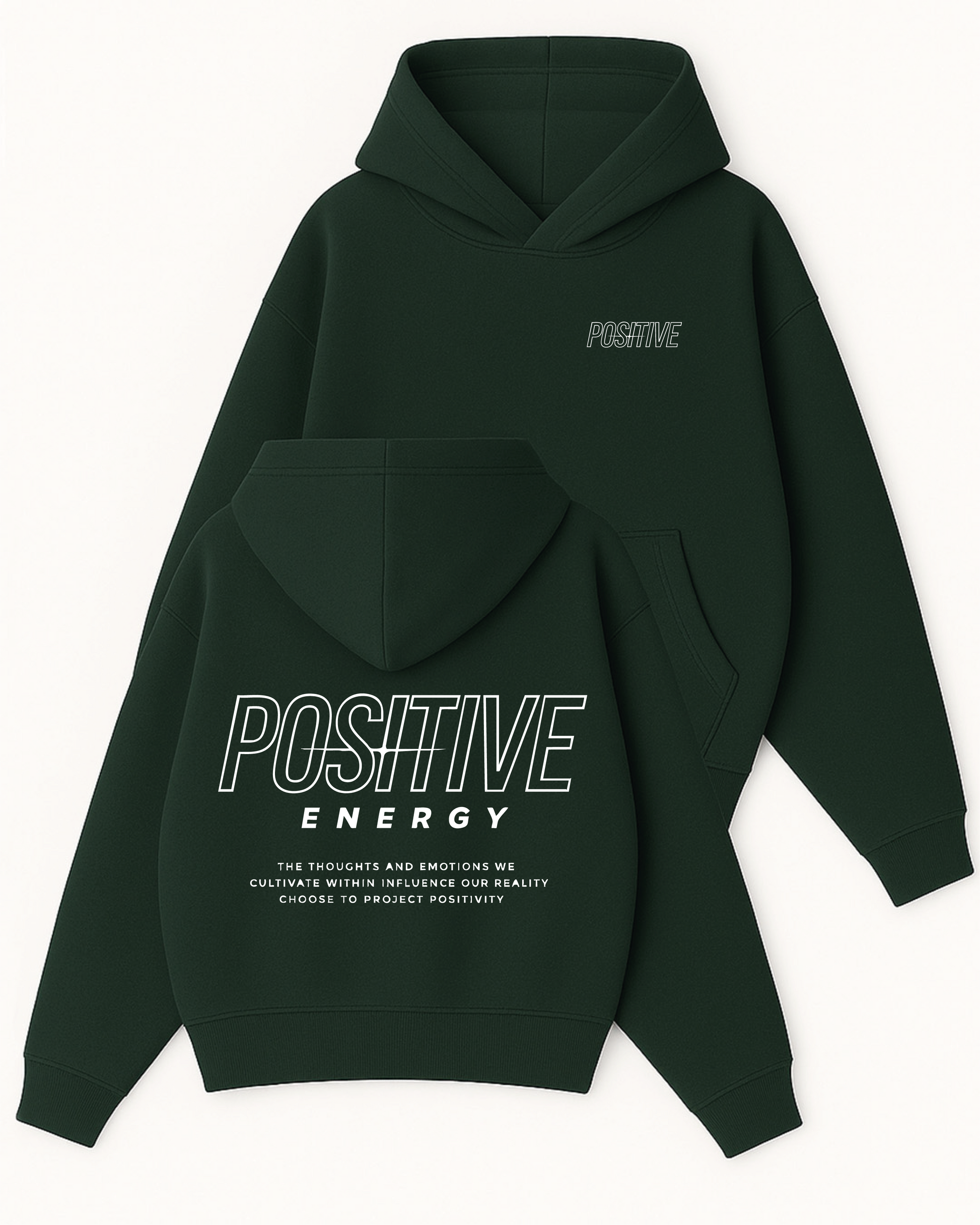 POSITIVE ENERGY - Boxy Fit Kapüşonlu Sweatshirt