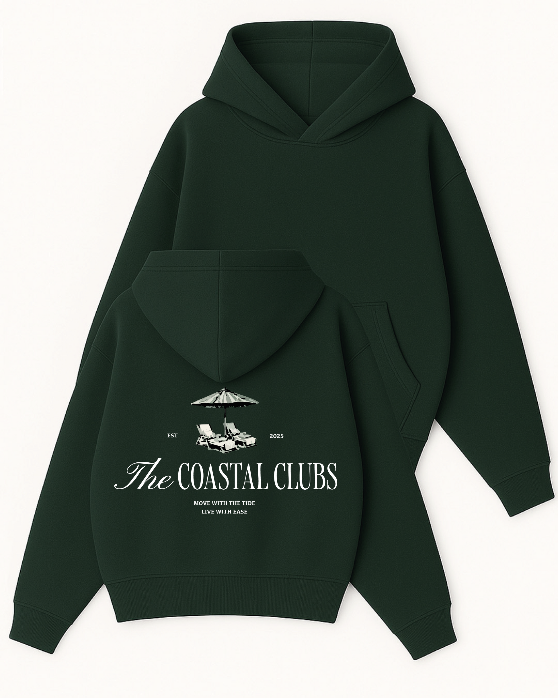 The Coastal Clubs - Boxy Fit Kapüşonlu Sweatshirt